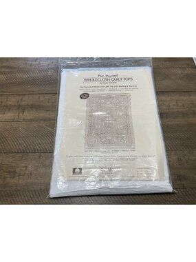 Benartex Pre-Printed Wholecloth Quilt Tops # 787 White Floral Fantasy Crib